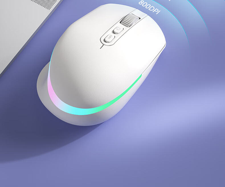 Aigo M60 Moonlight Curve Wireless Mouse, 2.4G Connection, Rechargeable Lithium Battery, RGB Lighting, One-Key Return to Desktop, Suitable for Business Office And Gaming, Black 14