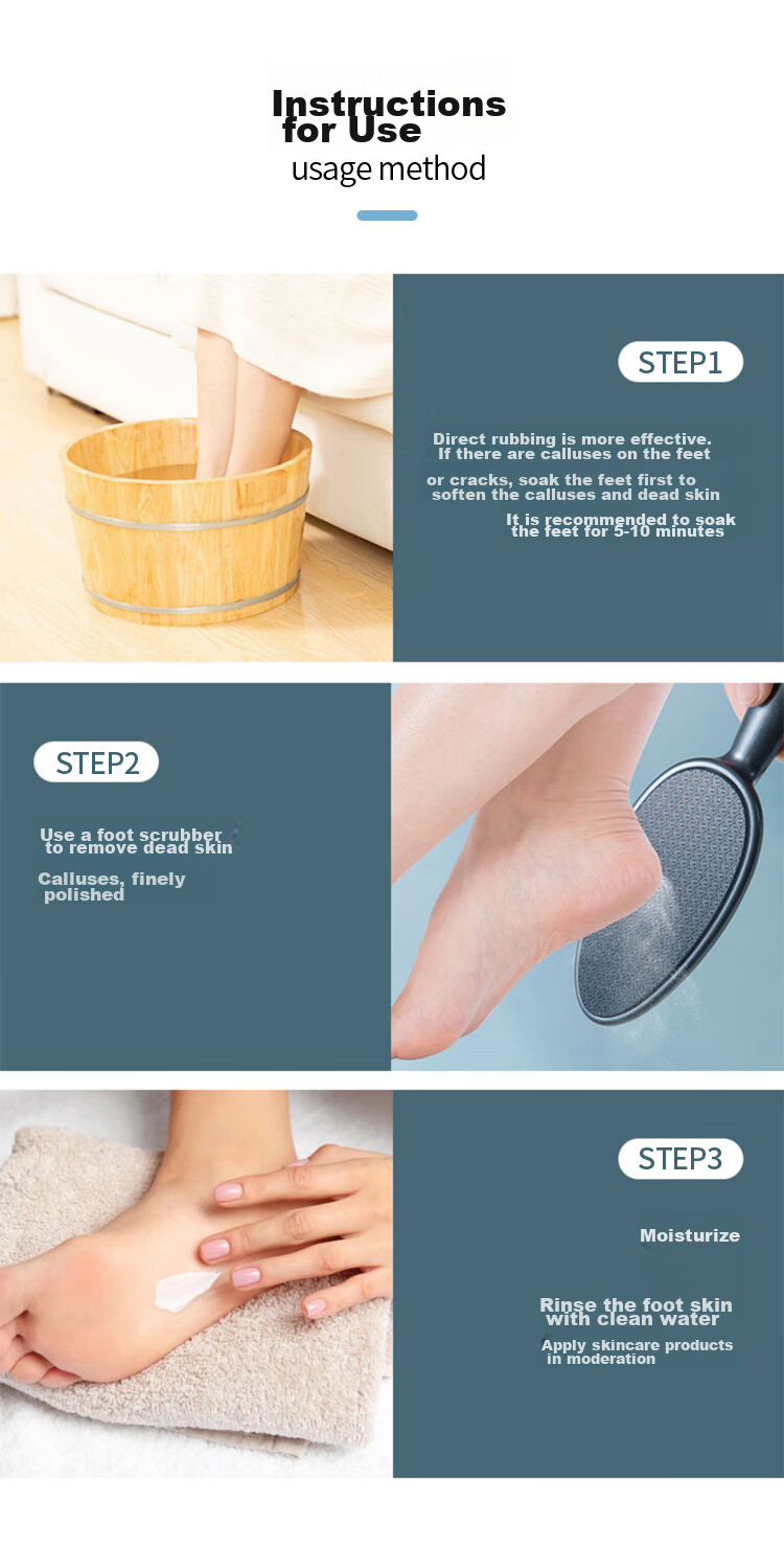 Baoshi Foot File for Removing Dead Skin And Calluses, ABS Diamond Sand, Washable, Heel Scraper, Foot Pumice Stone 6
