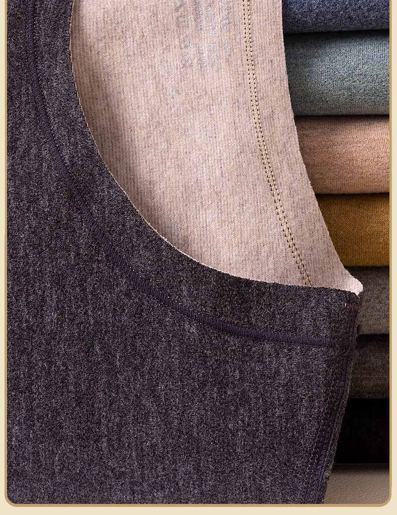 YUZHAOLIN 10A Antibacterial Seamless Thermal Underwear for Men, Containing Wool And Silk, Brushed Fleece, Autumn Top And Bottom Set, Fleece-Lined And Thickened 10