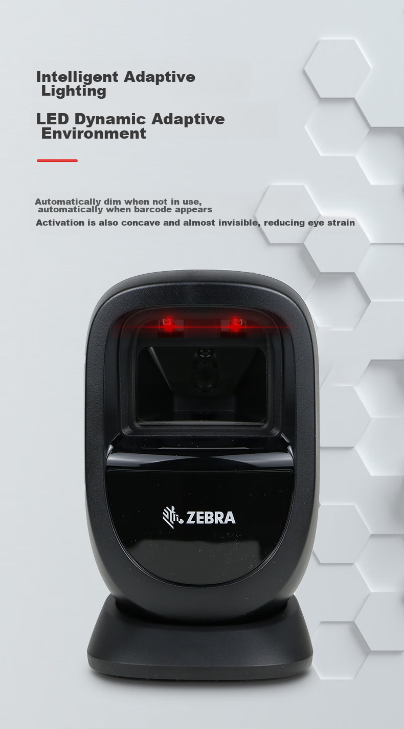 ZEBRA DS9208 Upgraded Version, DS9308 Barcode Wired Scanner Gun, Supermarket Cashier Scanning Platform, Payment Code Barcode Scanner 3
