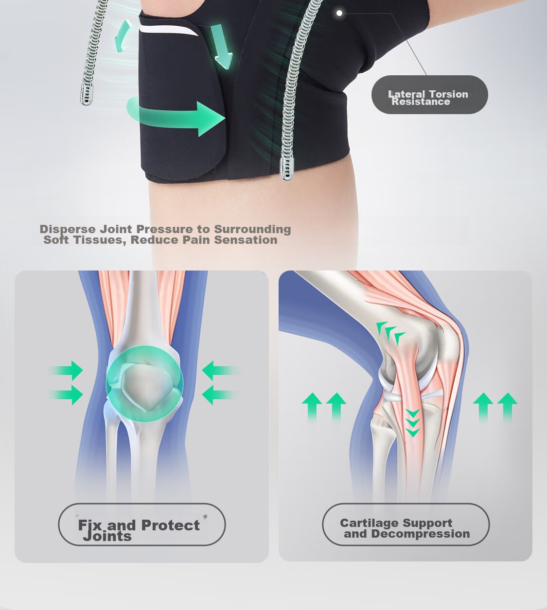 Keep Skin-Friendly Bare-Feel Knee Brace for Fitness, Basketball, Running, Jumping Training, Sports Meniscus Knee Protector K-Rox 15