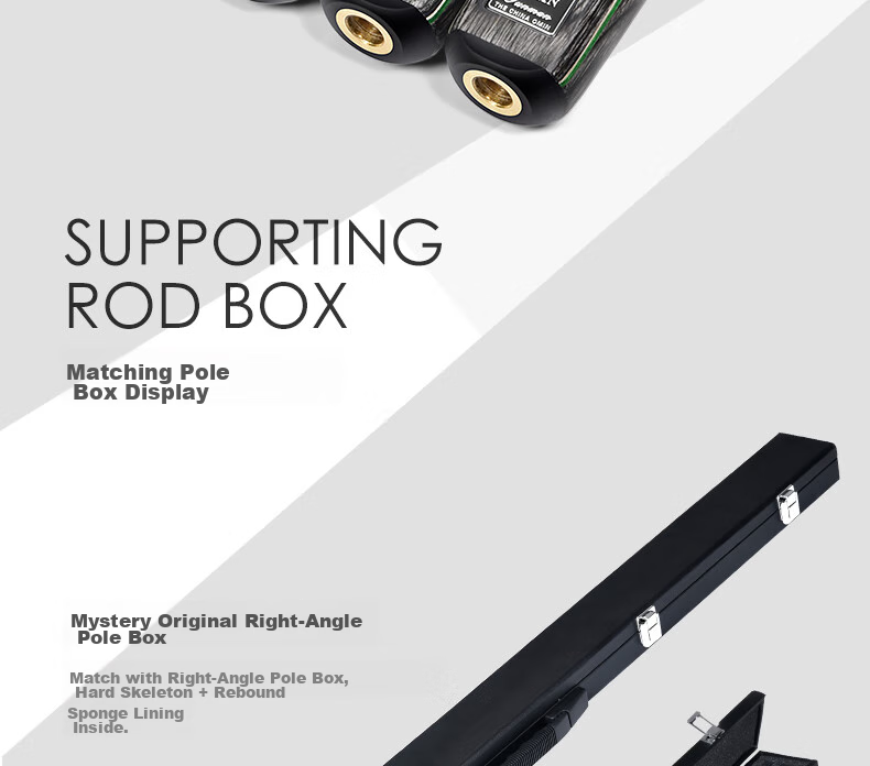 Aomi New Generation Green Storm Snooker Cue, Small Tip, Chinese 8-Ball Cue, Separate 10mm Gun Hand Series 14