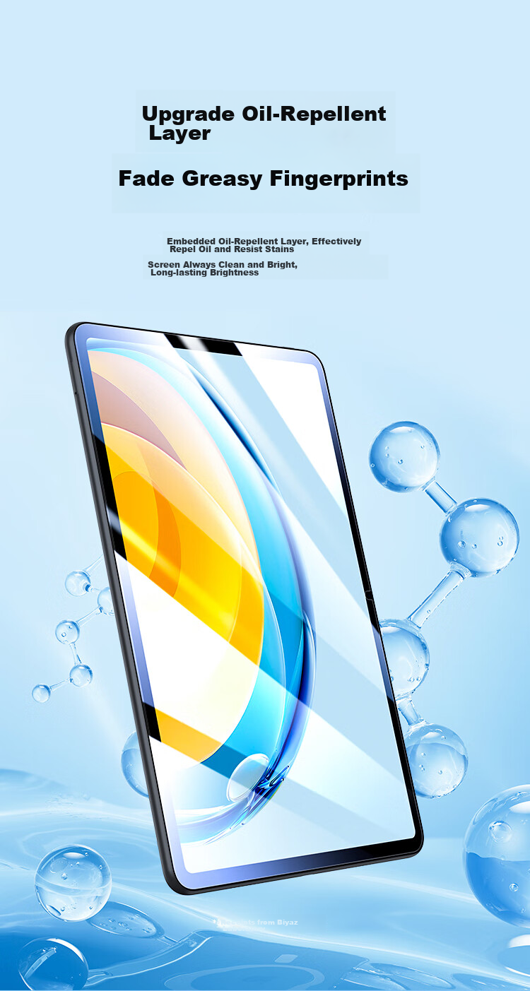 BIAZE Compatible with 26/25 Huawei MatePad Air 12-Inch (Third Generation), HD Tempered Glass Screen Protector, Universal HarmonyOS New Version Tablet Protective Film, Soft Light Version, Anti-Fingerprint 5