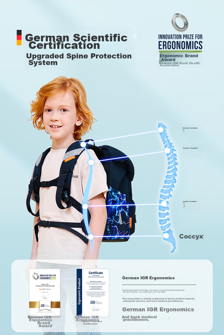TigerFamily Elementary School Backpack for Grades 1-5, Children's School Bag for Boys And Girls, Spine-Protecting Large Capacity Double Shoulder Bag 5