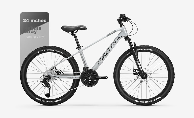 FOREVER Mountain Bike, 27-Speed, 26-Inch, for Men And Women, Adult And Youth, City Off-Road Bicycle, Nebula Gray 39