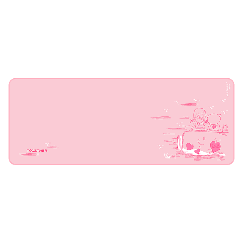 LESAILES Cute Cherry Blossom Pink Gaming Mouse Pad, Extra Large Computer Desk Mat, Easy to Clean, 800*300*3mm