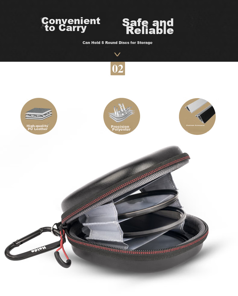 Haida Circular Filter Set of 5 Pieces UV Filter CPL Polarizer ND Neutral Density Filter Gradient Filter Storage Case. The Maximum Filter Size Can Be 82mm 3