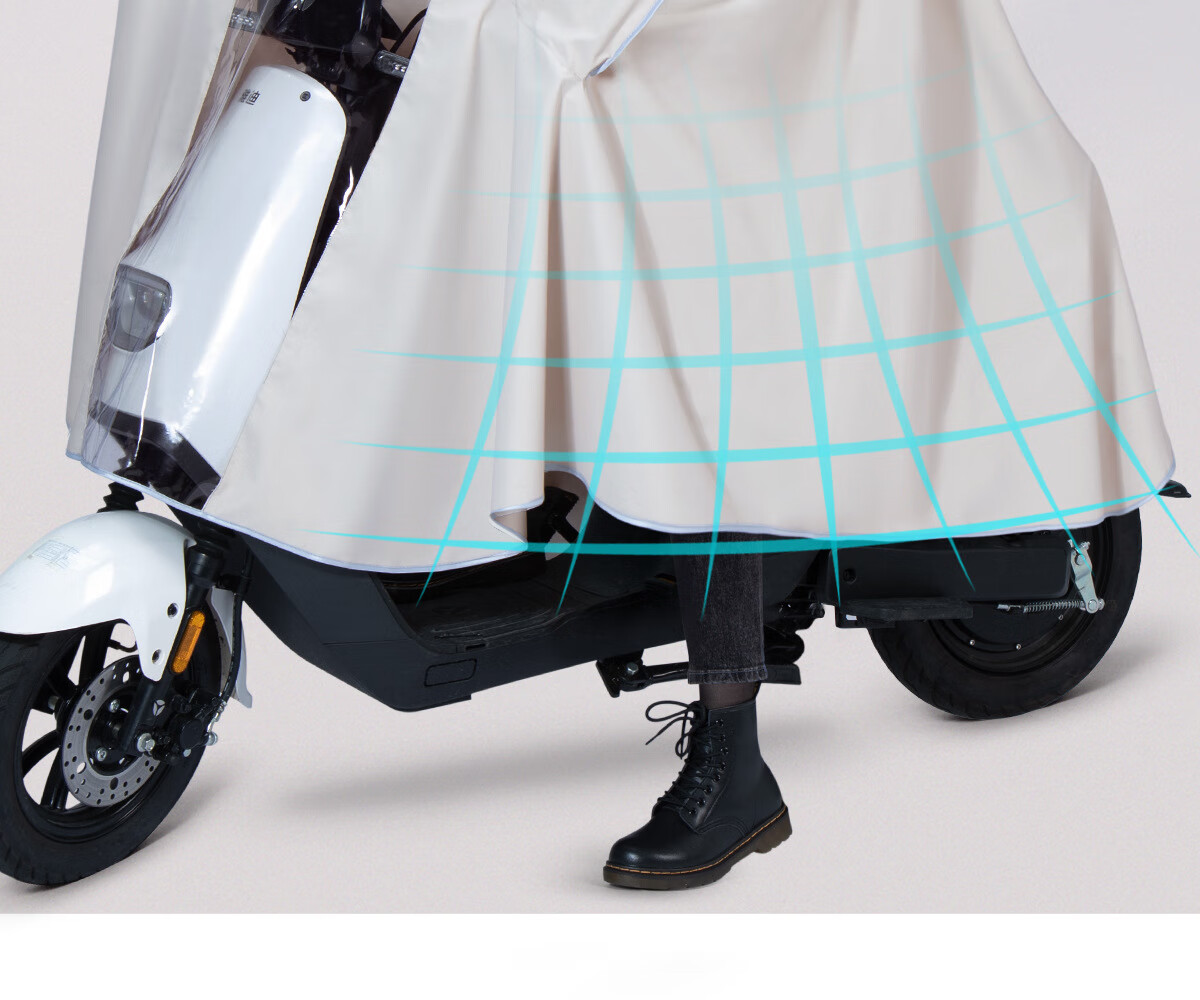 BAHAINIAO Electric Scooter Raincoat, Heavy-Duty And Extra Large 5XL Oxford Fabric, One-Piece Rain Poncho for Motorcycles, Storm-Proof 8