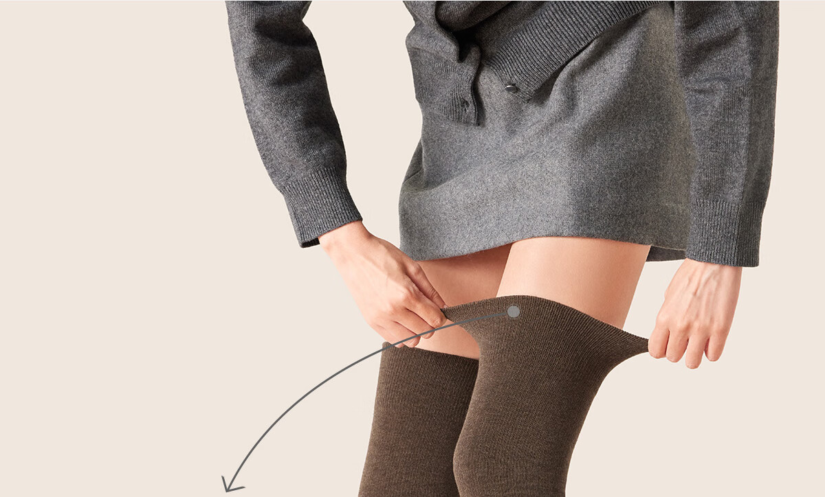 Mianzhuwu Knee-High Stockings for Women, Anti-Slip Thigh Slimming High Tube Socks for Autumn And Winter, 1 Pair 12