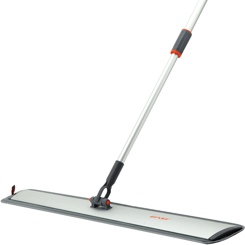 EAST Flat Mop, 90cm Aluminum Alloy Handle, 1.48cm Thick, 2 Cloths Included, for Home And Commercial Use, Dust Pushing Aluminum Plate Mop