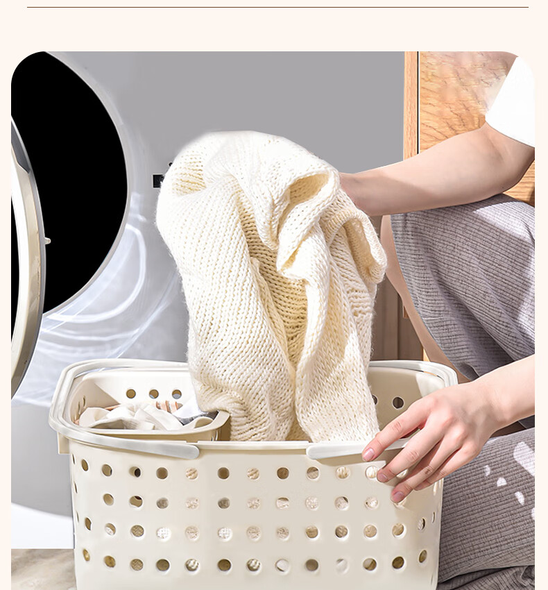 Bingyou Bath Basket Handheld Shower Basket Bathroom Toiletries Storage Basket Small Laundry Basket 10
