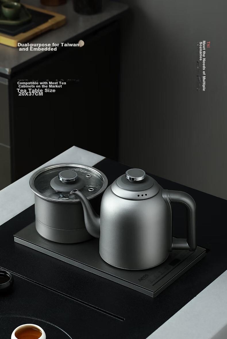 Amos Pure Titanium Electric Kettle, Office Tea Maker, Health Pot, Water Boiler, Home Tea Brewing, Kung Fu Tea Set, Electric Tea Stove, 1L Capacity, Mechanical Model AS-KT1001(Ti) 10
