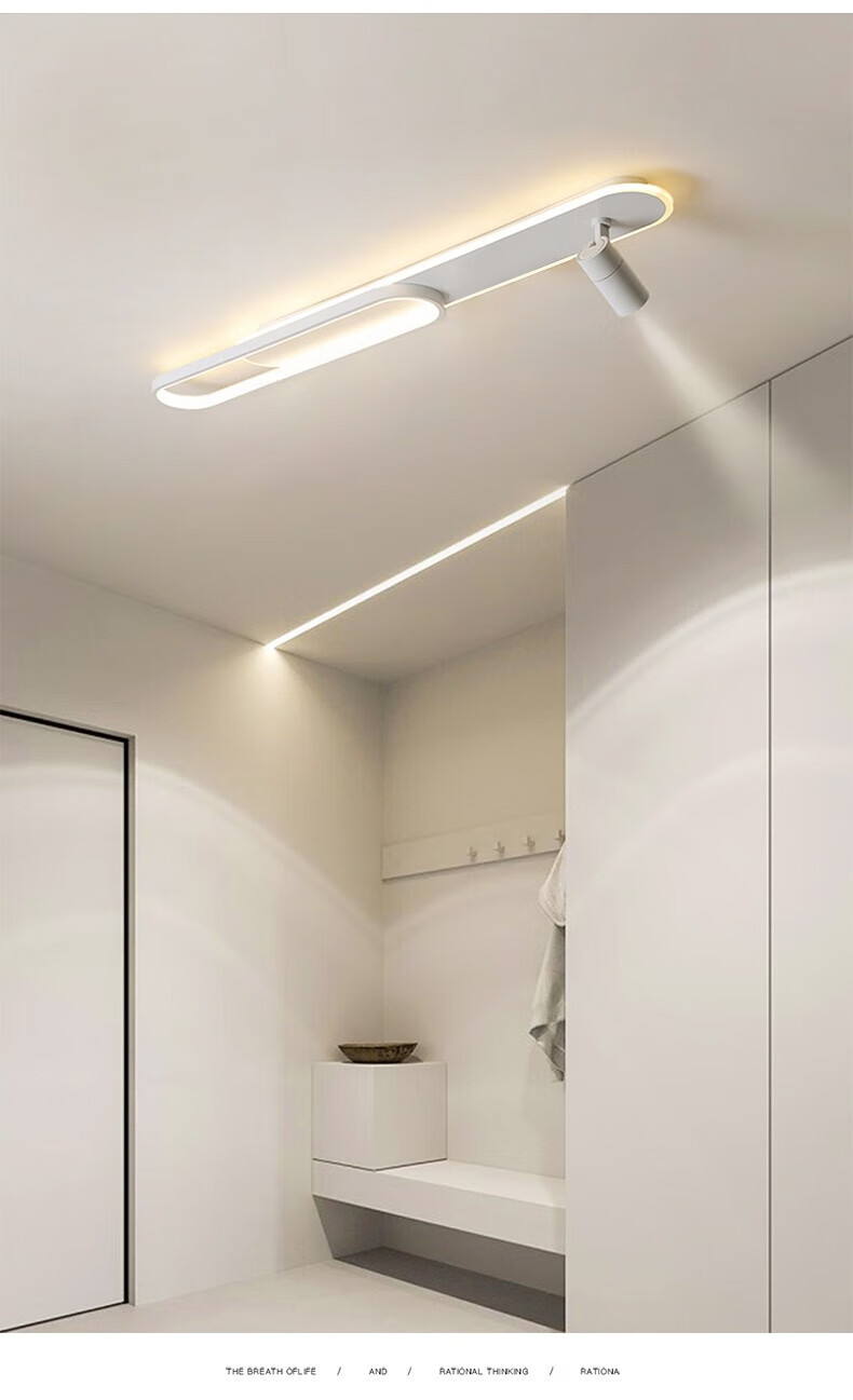 Dengling Full-Spectrum Corridor Light, High-CRI Strip Light for Hallway, LED Balcony Entrance Ceiling Light Fixture 8