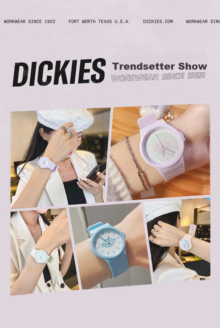Dickies Student Mechanical Analog Silent Sports Watch for Teenagers and Children Model 538 Beige 17