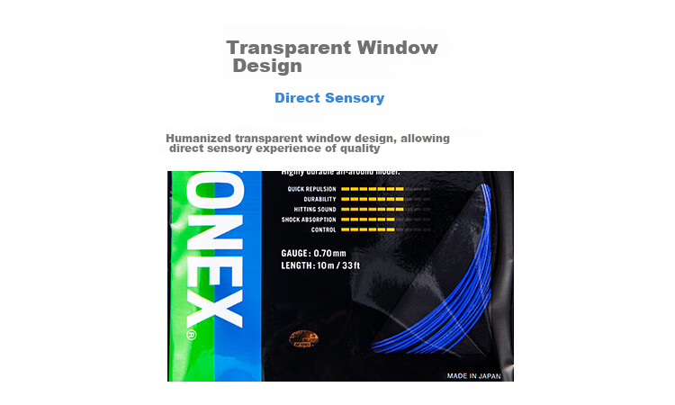 YONEX Badminton String, Durable High-Tension Competition And Training Strength Type BG65Ti-002 Blue 7