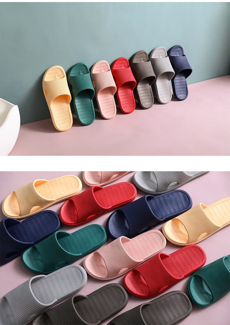 GUOLUOFEI Home Slippers for Men, Summer Indoor Use, Couples Shower Bathroom Squishy Feeling Sandals, Pine Green Color, Size 43-44 10