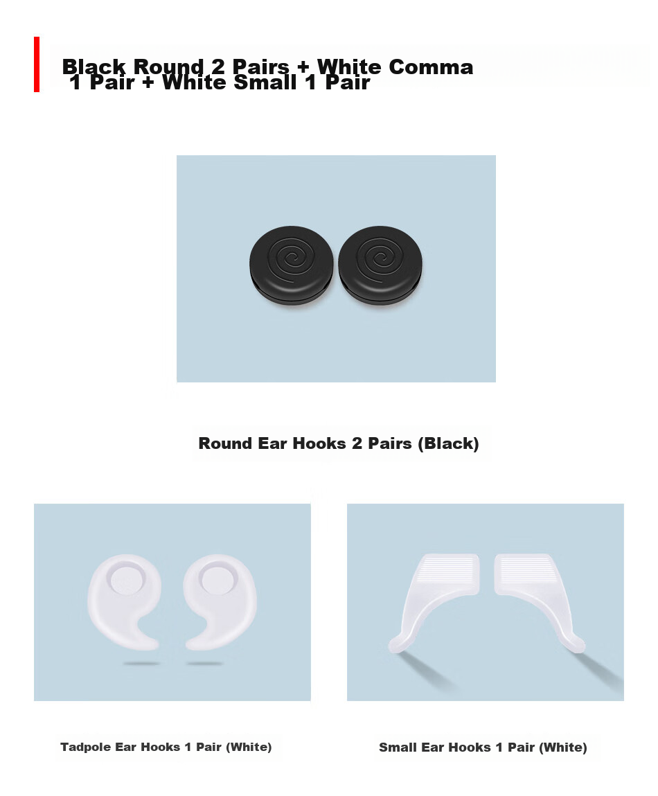DRATRA Non-Slip Silicone Ear Hooks, Anti-Fall Eyeglass Temple Covers, Anti-Drop Glasses Leg Covers, Ear Hook Fixation Device, Ear Clip, Ear Back Accessories 11