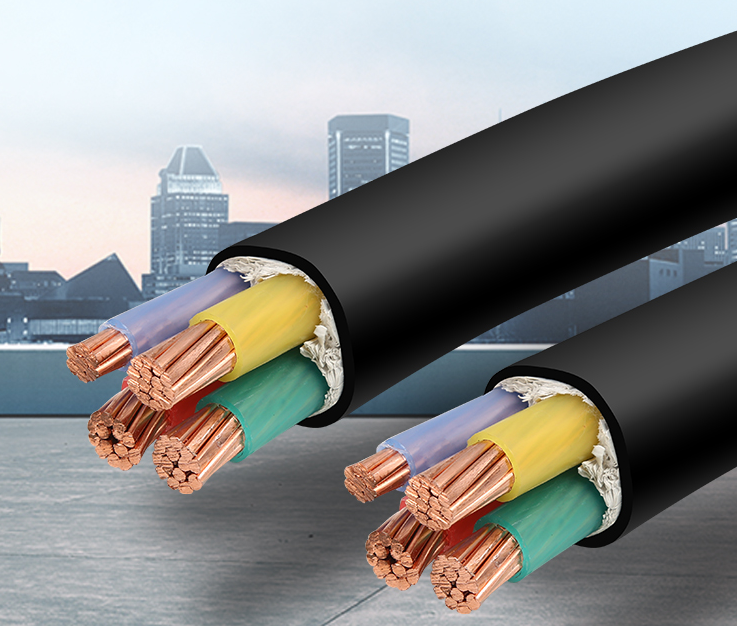 3*25 1*16】纯铜芯阻燃电缆 yjv3*4/6/10/16/25/35/50足线径 电线