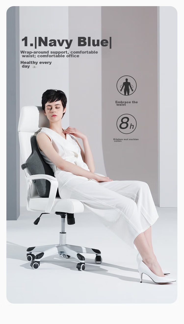 CHECA GOODS Lumbar Support Cushion for Office And Car Seats, Back Support Pad, Waist Pillow, Chair Backrest Cushio 12