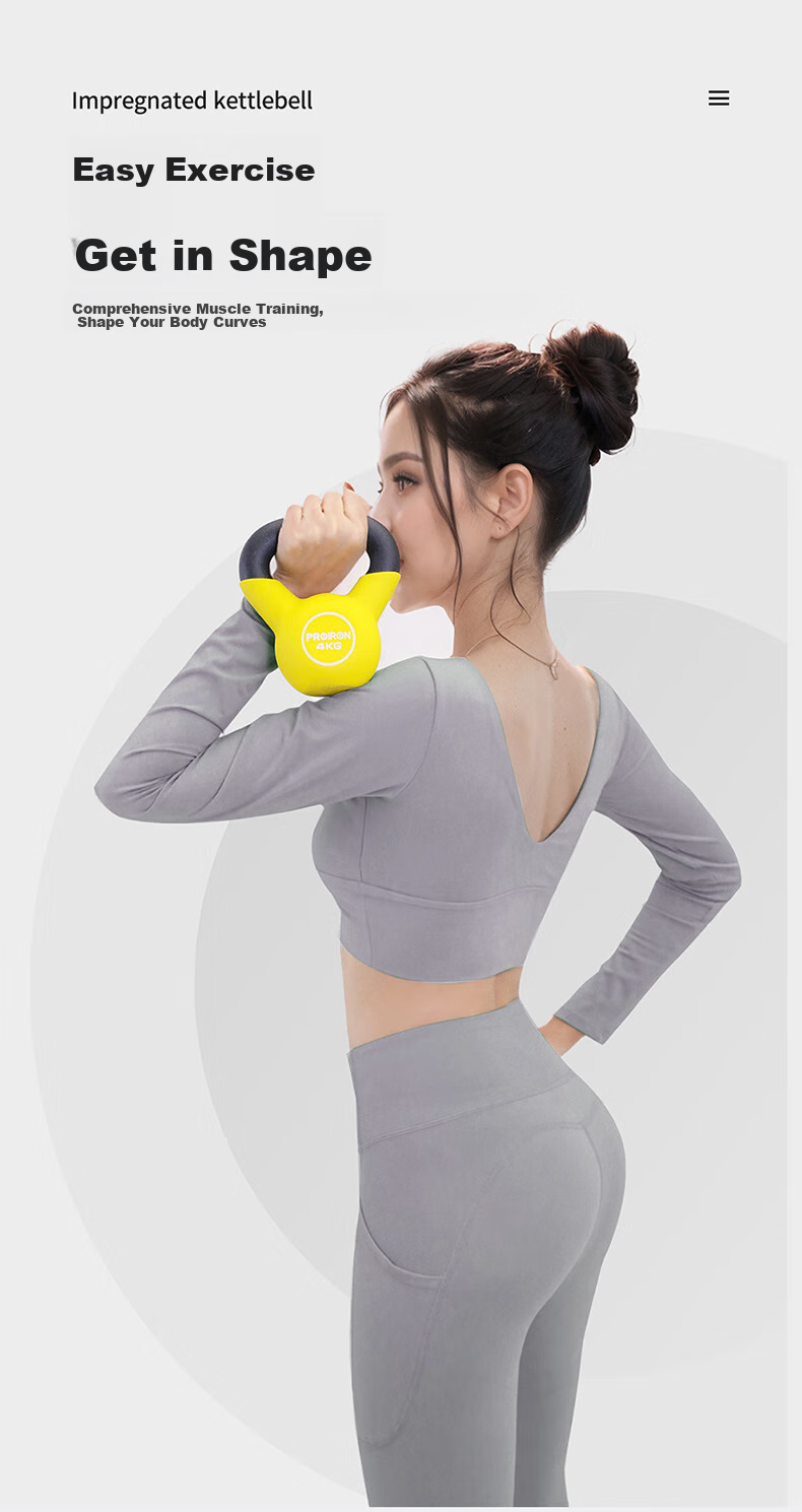 PROIRON Puli'ai Kettlebell for Men And Women, Fitness Kettlebell, Cast Iron Squat Kettlebell, Deep Squat And Glute Exercise Equipment, Powder-Coated, 14KG 8