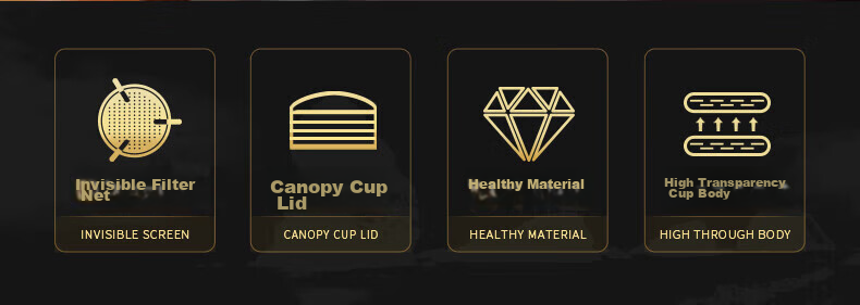 GEYA Double-Layer Glass Cup for Men, High Transparency Business Glass Tea Cup Water Bottle Customizable Teacup 2