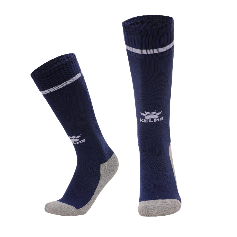 KELME Children's Soccer Socks, Long Training Socks, Non-Slip Breathable Professional Training Soccer Socks, Black And White