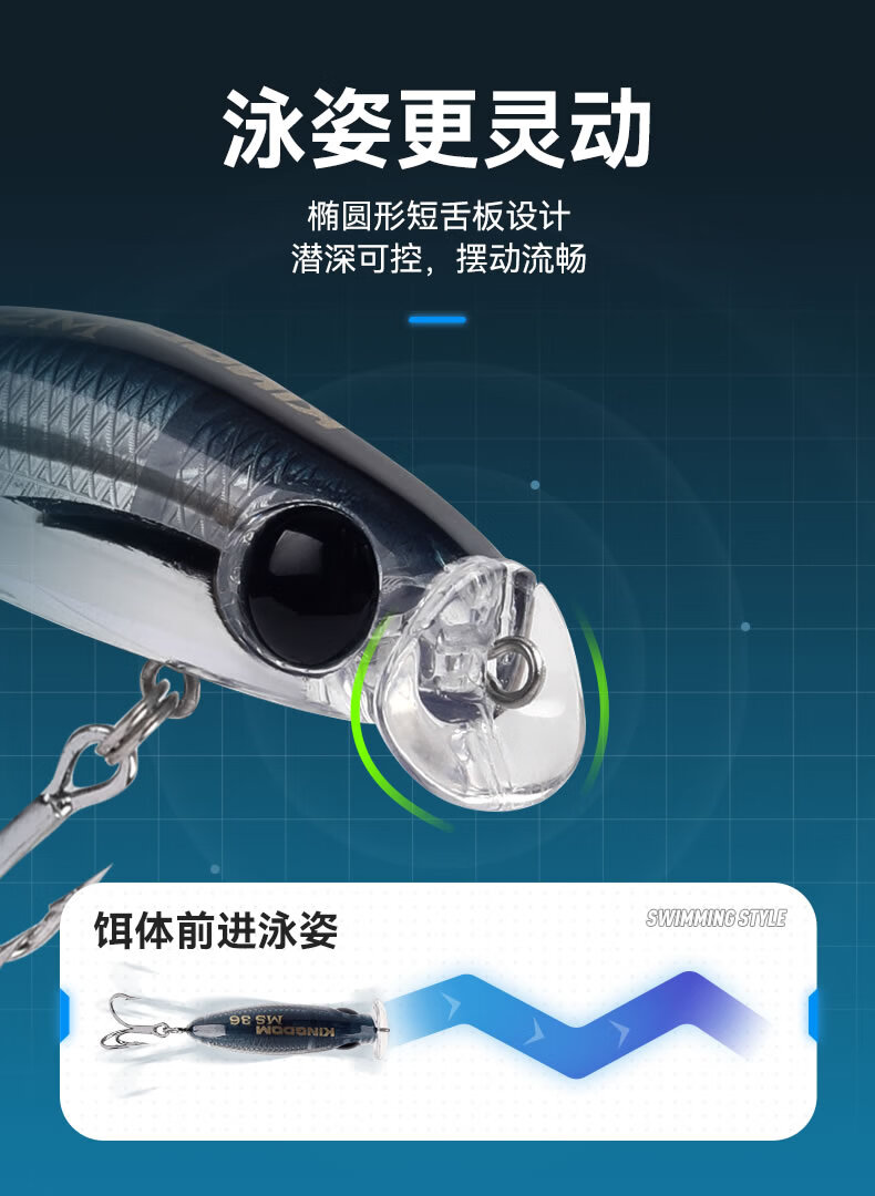 Guowangliya Guowangliya Rice Micro Slow Sink Minnow 2.6g Lure Baitiao Red Eye Bass Bait 7