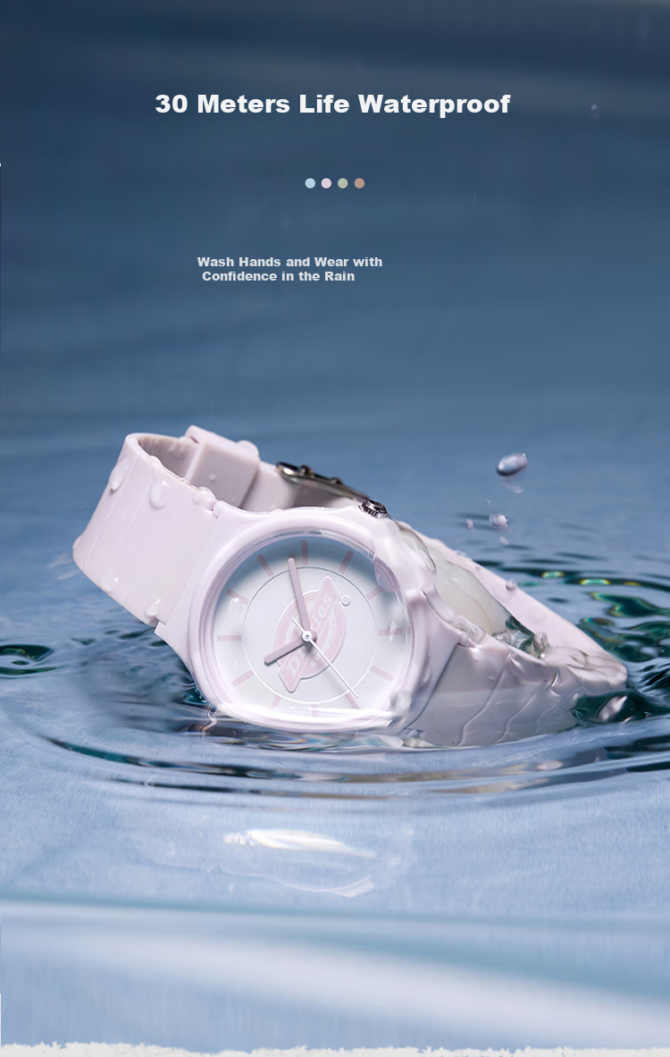 Dickies Student Mechanical Analog Silent Sports Watch for Teenagers and Children Model 538 Beige 4
