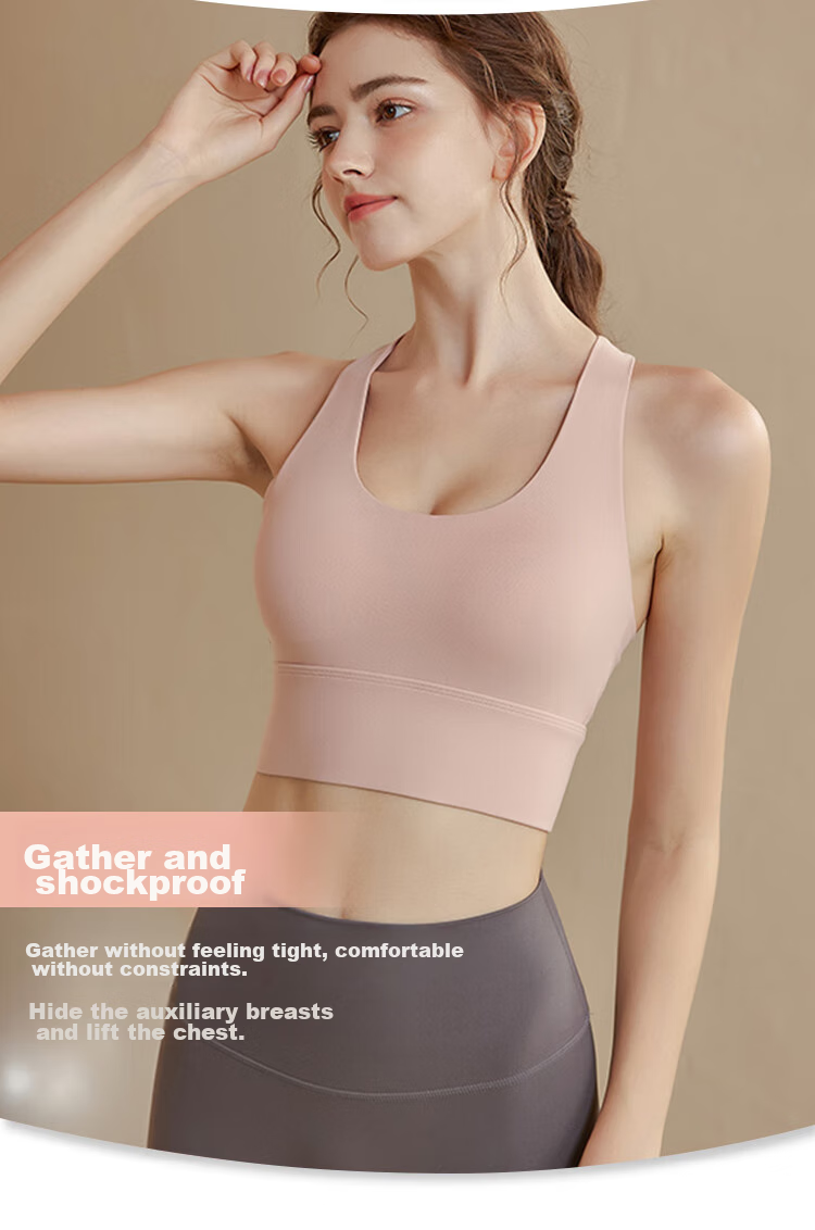 XUEXIMAN Sports Bra, Yoga Bra, No Need to Wear Bra, High-Intensity Shock-Absorbing, Push-Up, Professional Pilates, Suitable for Outdoor Wear, Women's Vest 6