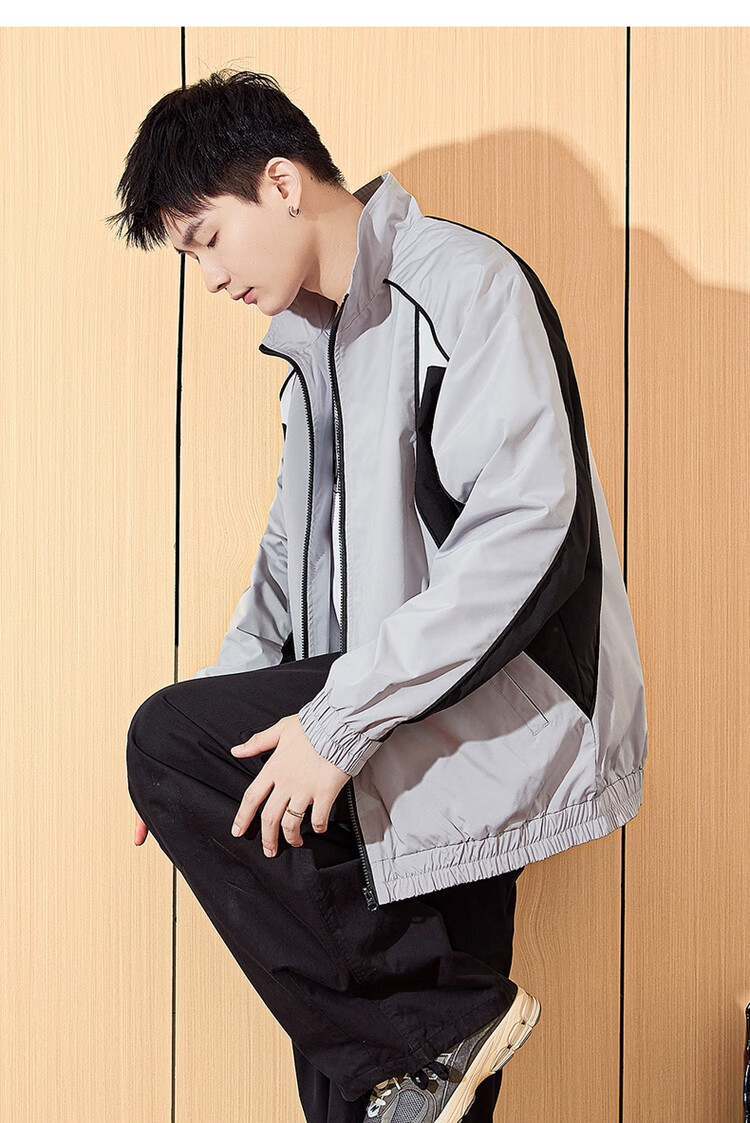 TonLion 2026 Autumn And Winter New Men's Jacket, Stand-Up Collar Patchwork Fashion Student Men's Coat, Sporty Cool Trendy 9