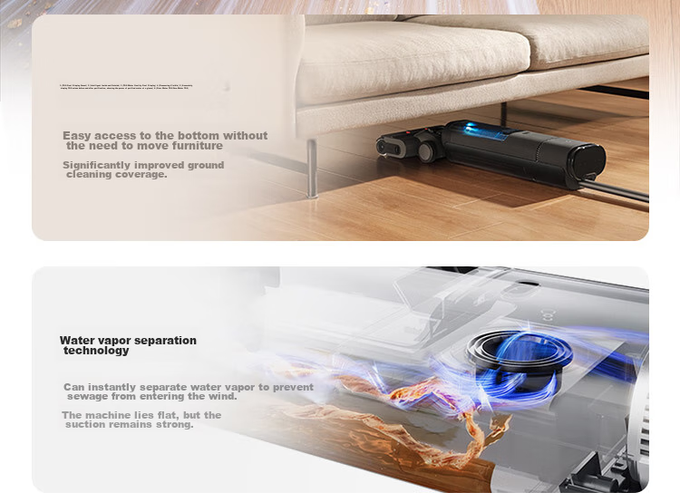 Mijia Xiaomi Wireless Floor Cleaner 3 Max, Sweeping And Vacuuming All-In with Dust Mite Removal, 180° Flat Cleaning for Whole House, Full Chain Sterilization And Hot Air Drying 12