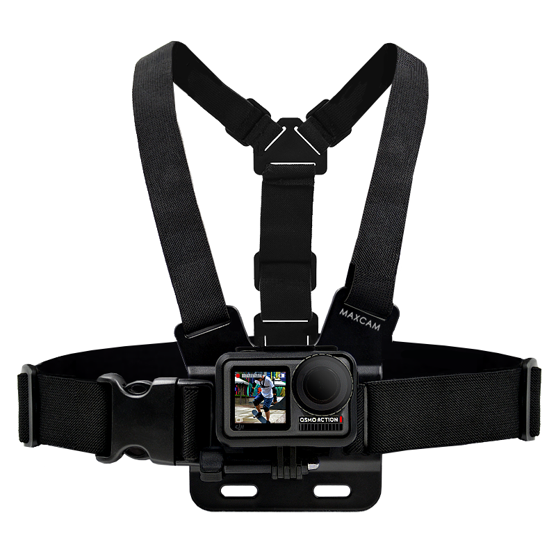 MAXCAM Suitable for DJI OSMO Action 6, 5, 4, 3 Action Cameras, Chest Strap, Chest Mount, Adjustable Shoulder Strap, Compatible with GoPro 13 Hero 12 Accessories