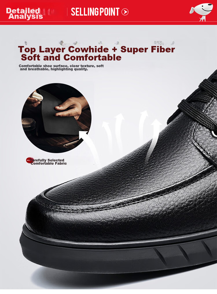 EGCHI Men's Leather Shoes, Business Casual Formal Shoes, Work Wear-Resistant New Style Shoes, Slip-On Style, Size 40, Model 8823 13
