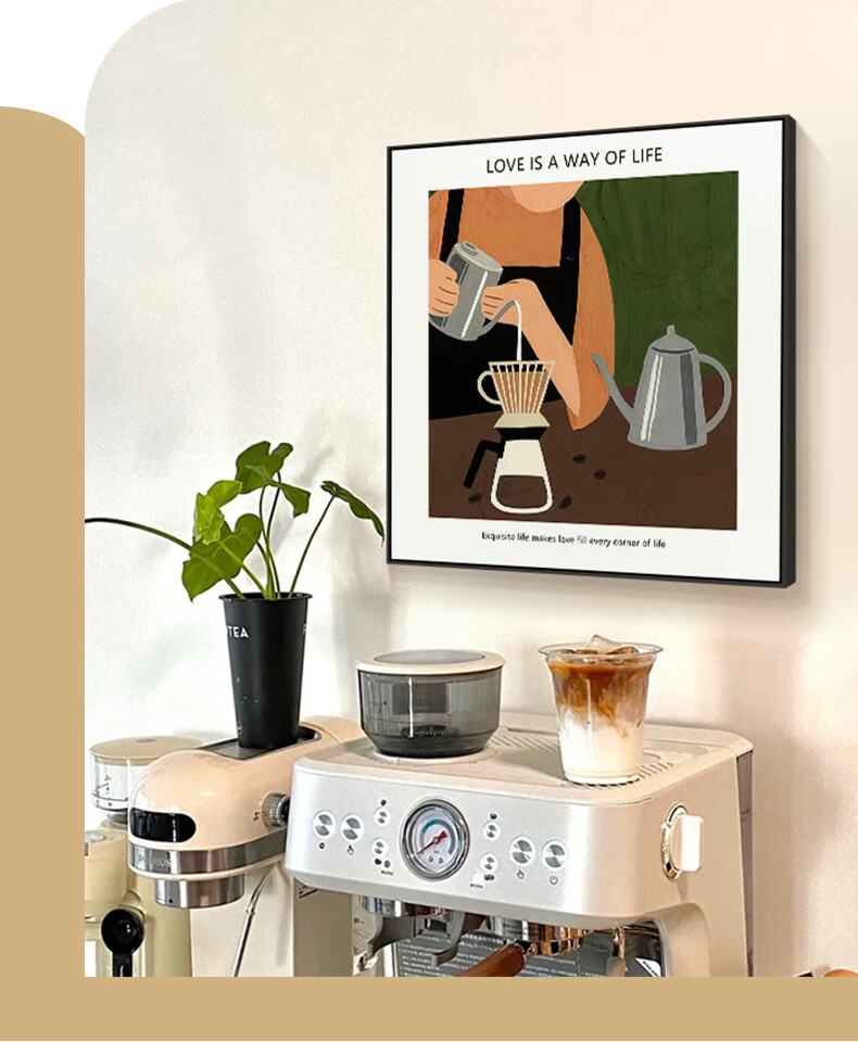 Zhang Xiaohua's Shop Coffee Shop Restaurant Wall Art Ins Style Bedroom Painting Nordic Niche Art Living Room Decor 1