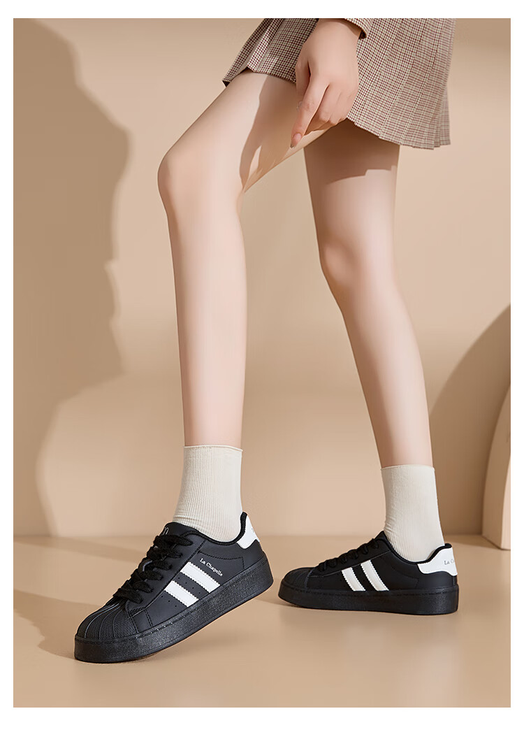 La Chapelle Women's Sneakers, Versatile Soft-Soled Casual Shoes, New Style Sports White Shoes for Women - A080BR, Blue, Size 39 8