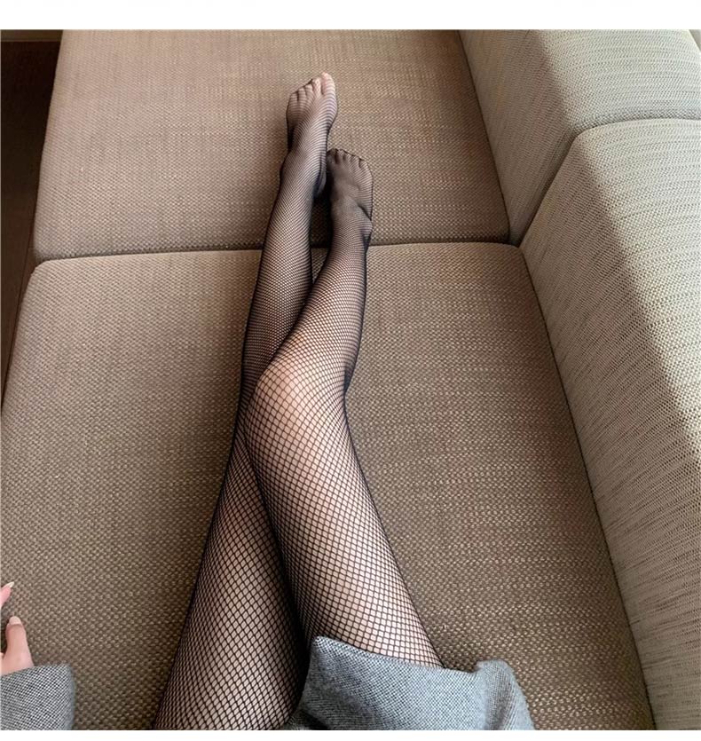 LangSha Black Silk Fishnet Stockings, Spring And Summer Black Silk Stockings for Women, Ultra-Thin Summer Ins Trendy Hollow-Out Tights, Small Mesh Pantyhose 12