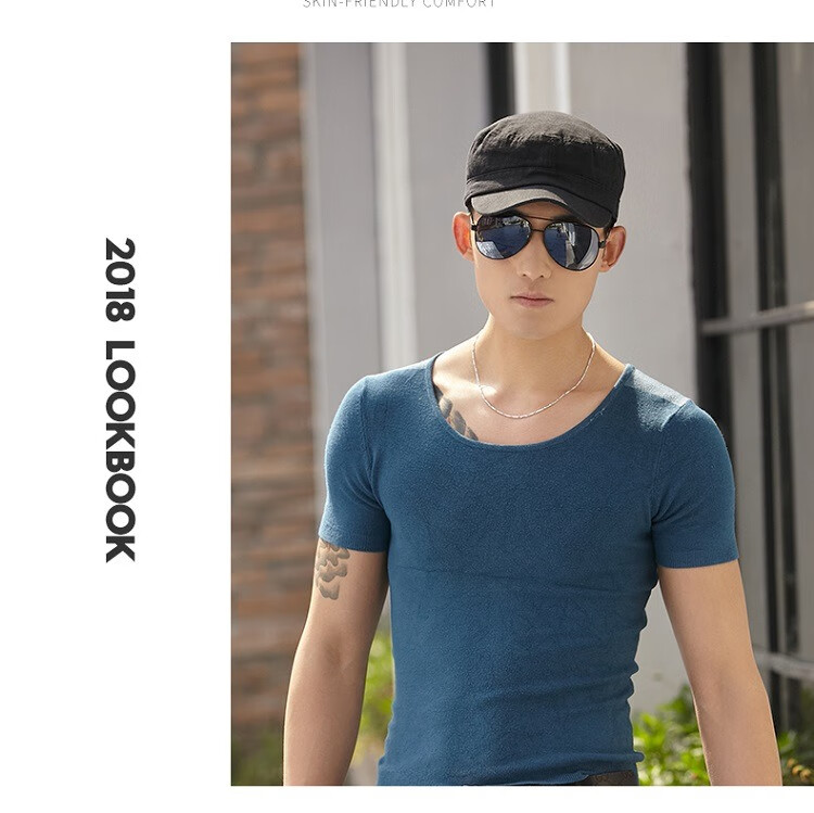 FANCET Men's Summer Baseball Cap, Large Head Circumference, Korean Style Flat Top Military Hat, Casual Short Brim All-Cotton Cap 7