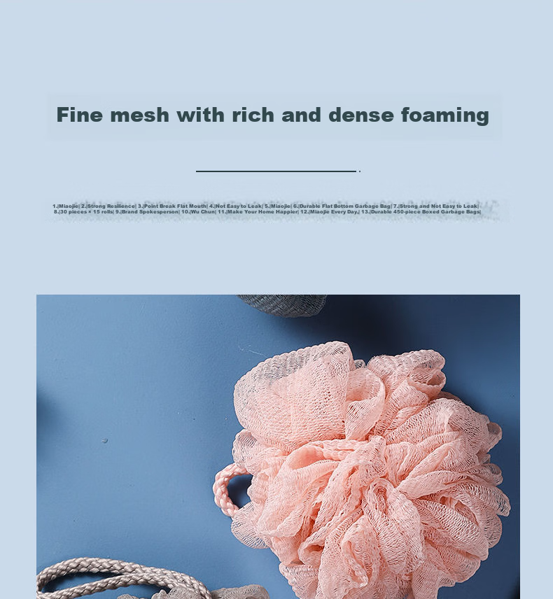 CHAHUA PE Material Bath Sponge, Exfoliating And Scrubbing, 1 Piece, Back Scrubber, Bathing Essential, Must-Have for Showering 7