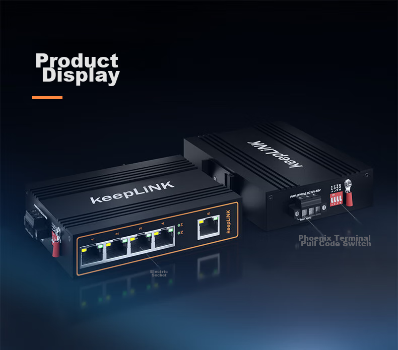 KeepLINK KP-9000 Industrial Switch, 16 Gigabit Ports, Unmanaged, Rack-Mounted, Per Unit 9
