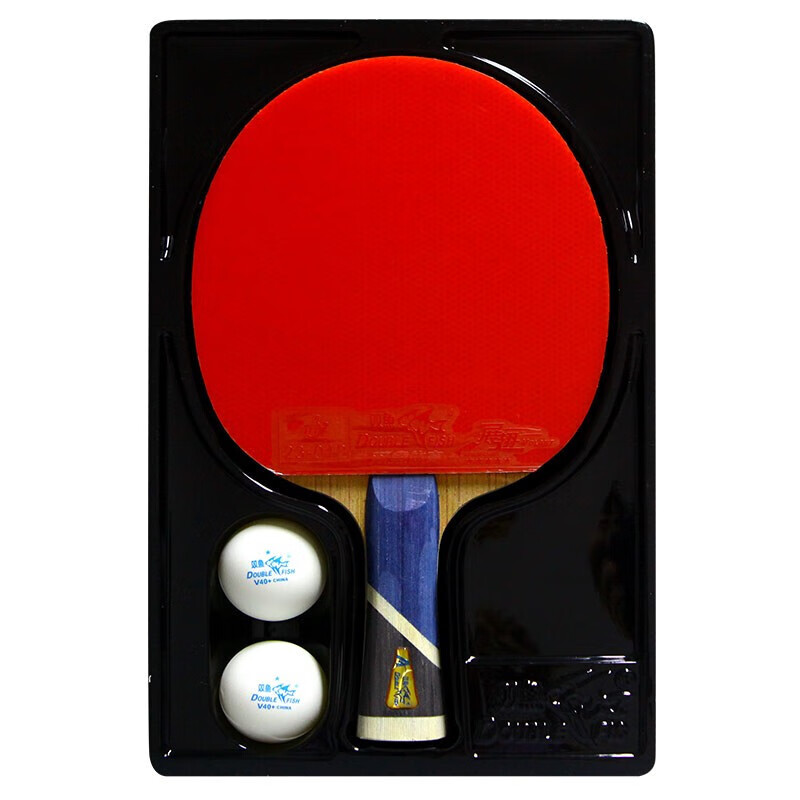 DOUBLE FISH Five-Star Penhold Table Tennis Racket, Sold by JD Sports (With 4 Balls/Beijing Warehouse Fast Delivery), 5A+C Pairs 3