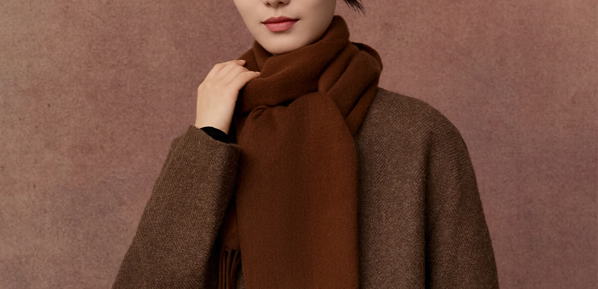 Wanshili Cashmere Scarf, Autumn And Winter Warm Neck Warmer, Fashionable Shawl for Men And Women, Gift for New Year And Holiday Season, Gift Box - Fenghua Ji 45