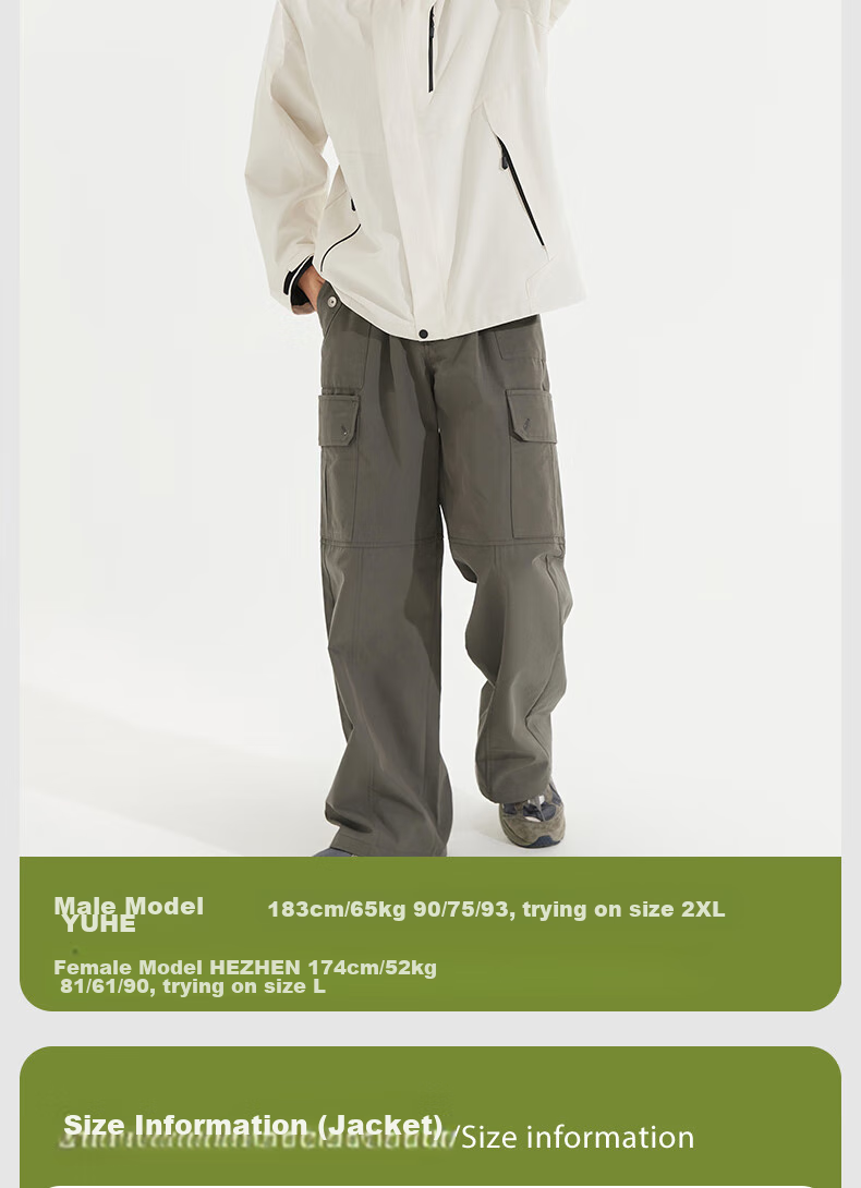 VVC Functional Windproof And Waterproof Jacket for Men And Women with Detachable Fleece Inner Layer, Warm Outdoor Coat, Cloud White, Size S 17