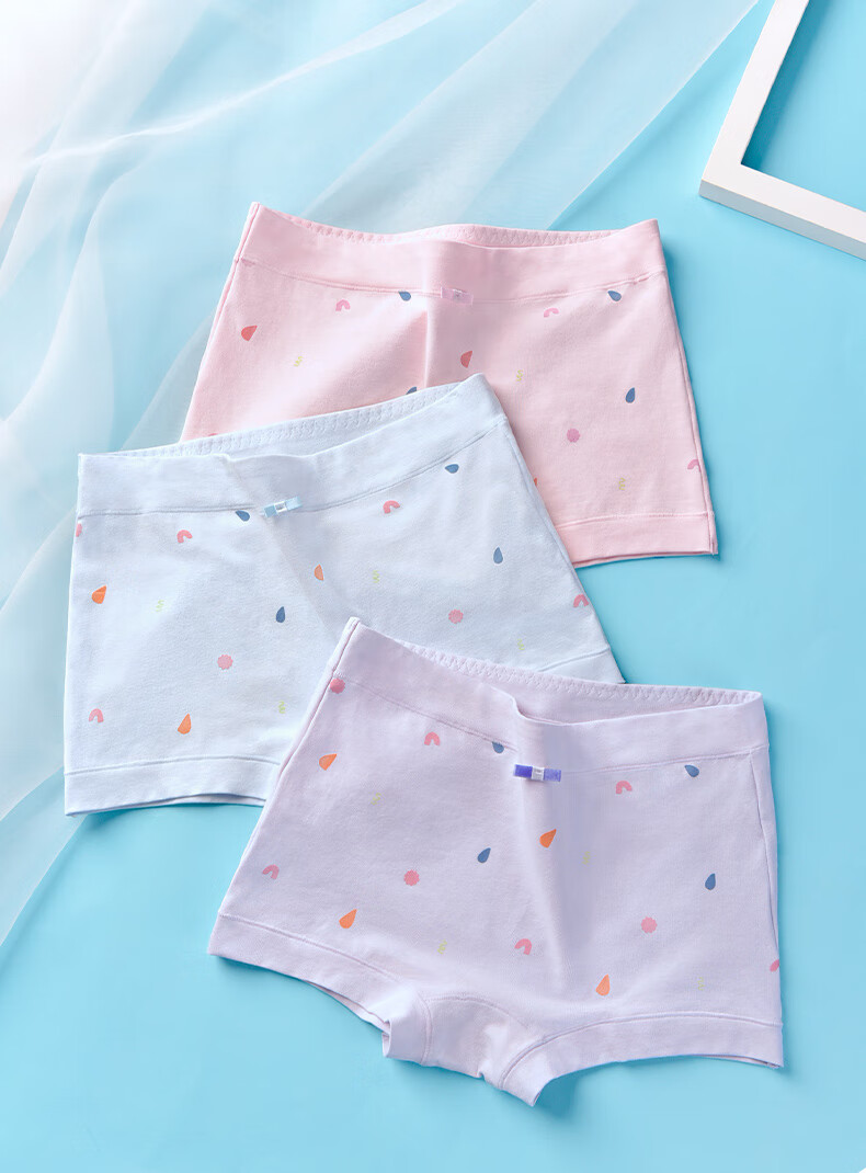 Ailier&ouluola Boyshort Underwear for Girls, Big Kids, Students, Middle And High School Girls, Puberty, Ages 12-16, 8296L 10