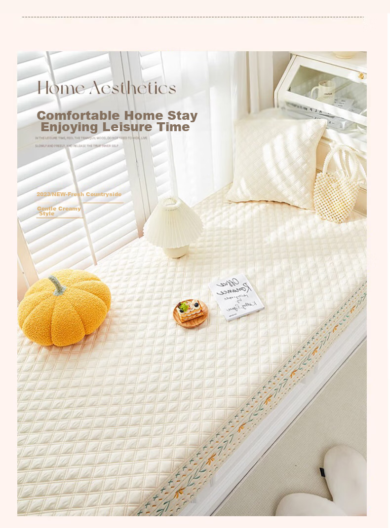 AVIVI Sofa Cushion, All-Season Sofa Cover, Non-Slip Sofa Slipcover, Bay Window Pad, 90*240 Cm, Floral Patter 14
