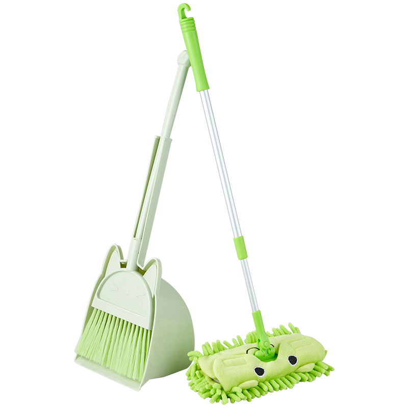 Wuyuehua Children's Mini Mop And Broom Set of Three Pieces, 25CM, 1 Cloth Mop for Household Use, All-In Cleaning, 2026 Model