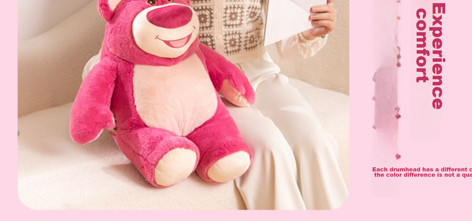 Disney Plush Doll Pillow Stuffed Animal Birthday Gift for Girls, Toy Story Strawberry Bear Fragrance 6