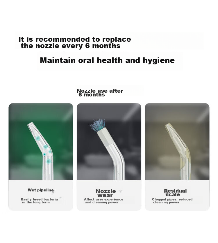 Hongmengzhixuan Li Bobe Smart Oral Irrigator, Standard Spray Nozzle 2-Pack, Compatible with Oral Irrigators/oral Irrigator Pro 3