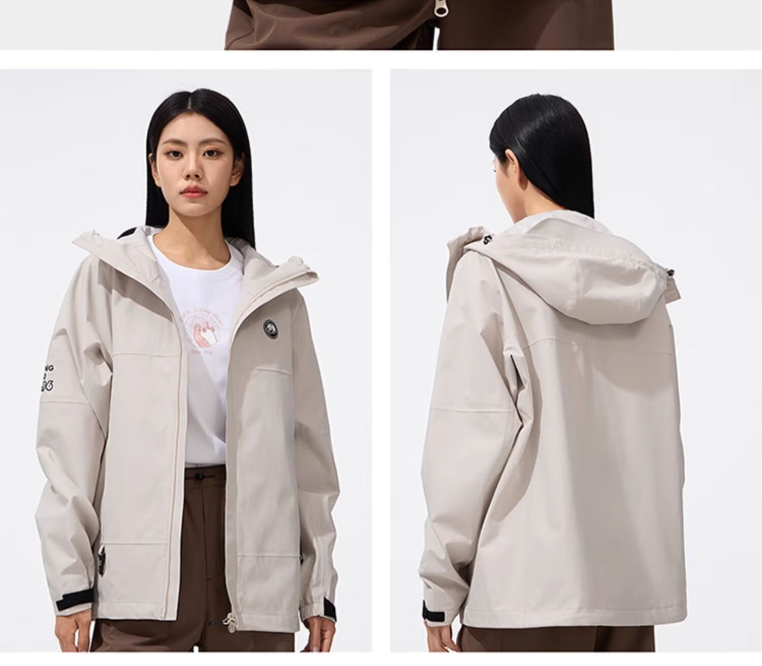 CAMEL Panda Outdoor Single-Layer Waterproof Jacket for Men And Women, Hard Shell Color-Block Coat A34BA46169, Lime Green, 2XL 27