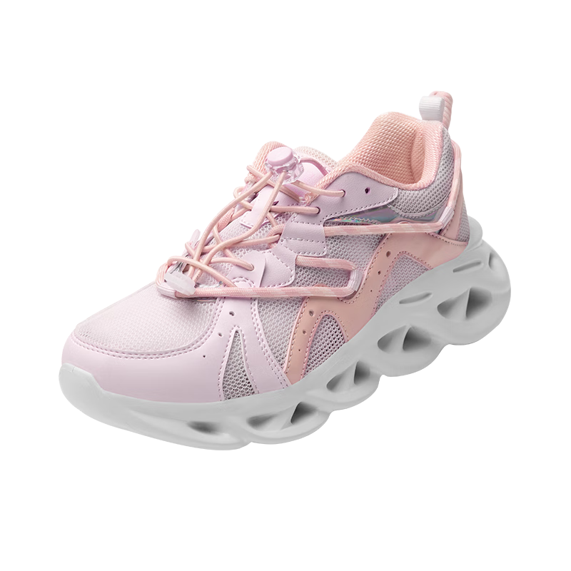 TECTOP Women's Outdoor Hiking Shoes with Shock Absorption, Lightweight, Large Sole, Water-Friendly, Almond Pink, Size 40