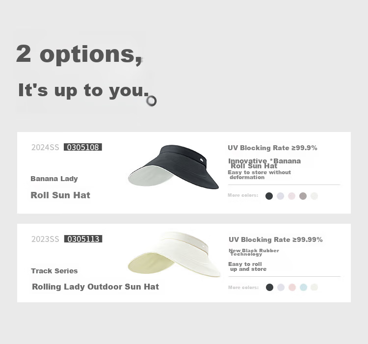 Beneunder Sun Hat for Women, UV Protection Cap, Black Gel Visor Hat, Portable Summer Roll-Up Storage Hat, Gray 1